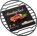 Black Oval Roasting Rack with Integrated Feet | Stainless Steel Kitchen Rack With Non-Stick Coating, PTFE Free | Oven and Dishwasher Safe | Ideal for Cooking, Roasting, Drying, Grilling