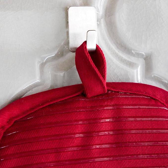All-Clad Premium Pot Holder & Hot Pad: Heat Resistant to 500 Degrees - 100% Cotton, 10"x6.25" Hot Pad for Kitchen and Barbeque, 4-Pack, Chili