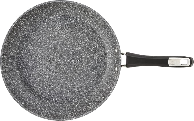 Bialetti Impact Textured Nonstick Oven-Safe Frying Pan, 12 Inch, Gray