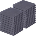 Homaxy 100% Cotton Waffle Weave Kitchen Dish Cloths 18-Pack, Dark Grey | 12 x 12 Inches, Ultra Soft Absorbent Dish Towels, Quick Drying Dish Rags with Hanging Loop