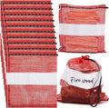 10 Pcs Onion Bags Reusable Mesh Produce Storage with Drawstring Firewood Bags Onion Potato Storage Sacks for Garden Vegetable Fruit Produce Packaging Supplies (24 x 28 Inch)