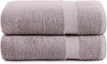 LANE LINEN Bath Sheets Quick Dry 100% Cotton 2 Pack Oversized - Platinum | Hotel Bath Sheets - Oversized & Roomy, Lightweight & Breathable, Fade-Resistant Color, Classic Terry Weave, Densely Woven
