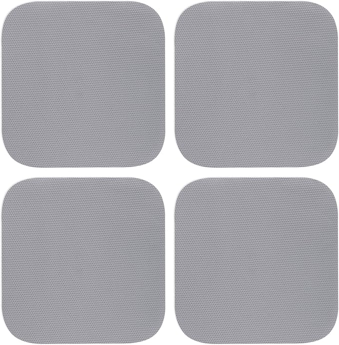 Abeillo 4PCS Jar Opener Gripper Pad, Silicone Jar Openers 5 Inch Square Multi-function Anti-Slip Coasters Bottle Jar Opener, Jar Lid Openers for Opening Cans Jars in Summer(Gray)