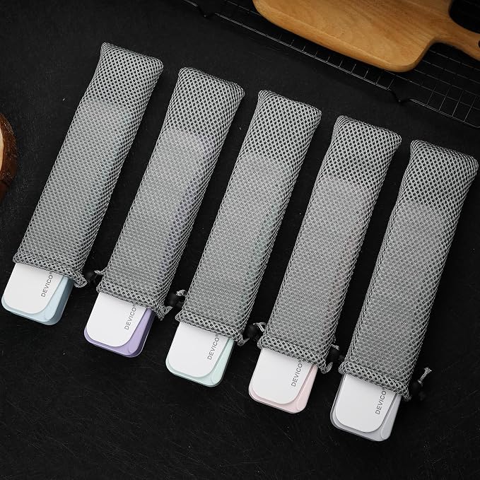 DEVICO Travel Utensils with Case, 4Pcs Portable Silverware Set for Work, 18/8 Stainless Steel Reusable Cutlery, Korean Spoon and Chopsticks Fork for Camping, School, Lunch Box Accessories (Grey)