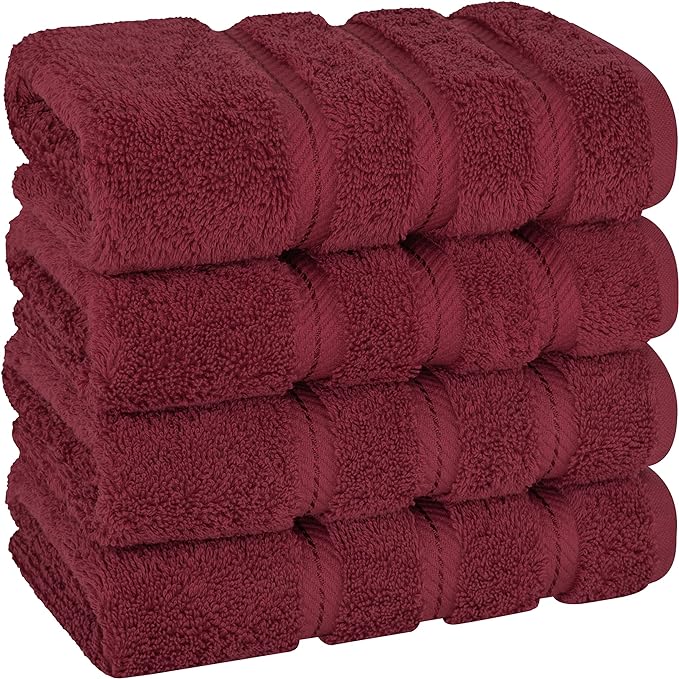 American Soft Linen 100% Cotton Luxury Turkish Towels, 4 PC Hand Towel Set | Soft Absorbent Quick Dry OEKO Tex Standard 100 Certificated Durable Machine Washable Premium Hotel Quality