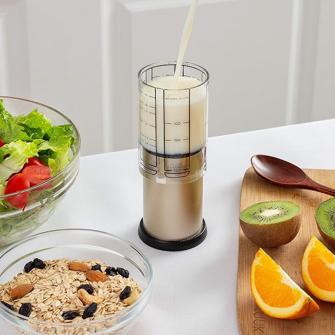 KitchenArt Professional Series 2 Cup Adjust-A-Cup, Champagne Satin, Adjustable, 1/8 to 2-Cup