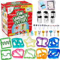 Fun Sandwich and Bread Cutter Shapes for kids - 10 Crust & Cookie Cutters - Mini Heart & Flower Stainless Steel Vegetable & Fruit Stamp Set and 20 Food Picks Loved by both Boys & Girls!