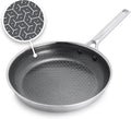 GreenPan Hybrid 10" Stainless Steel Frying Pan, Ceramic Nonstick Skillet | APEX Tri-Ply Pan, PFAS-Free Thermobond Nonstick, Induction & All Cooktop Compatible, Dishwasher & Oven Safe to 850F, Silver