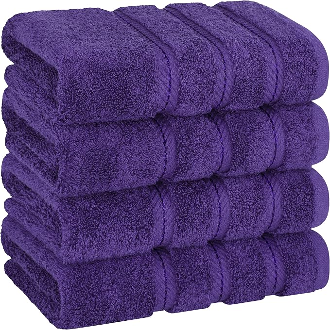American Soft Linen 100% Cotton Luxury Turkish Towels, 4 PC Hand Towel Set | Soft Absorbent Quick Dry OEKO Tex Standard 100 Certificated Durable Machine Washable Premium Hotel Quality