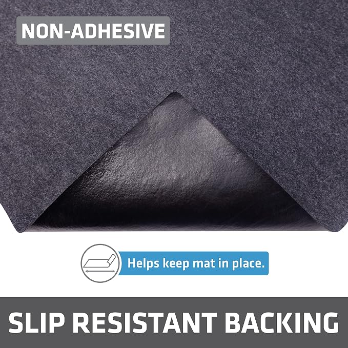 Drymate Premium Under Sink Mat, Waterproof Cabinet Protection Mats for Kitchen & Bathroom, Absorbent Shelf Liners, Slip-Resistant, Non-Adhesive, Machine Washable (USA Made)(24”x29”)(Charcoal)