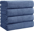 4 Pack Bath Towels Set 35 x 70in Extra Large, Ultra Soft Microfiber | Luxury Thick High Absorbent and Quick Dry Bath Sheet for Bathroom, Beach, Yoga, Sport,SPA, Fitness, Electric Blue