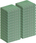 Homaxy 100% Cotton Terry Kitchen Towels, 24 Pack, Grass Green | Ultra Soft and Absorbent Dish Towels for Kitchen, Suitable for Drying and Washing Dishes