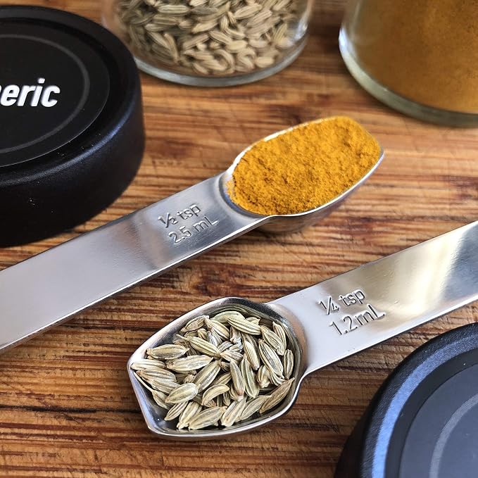 Stainless Steel Double Sided Measuring Spoon Set