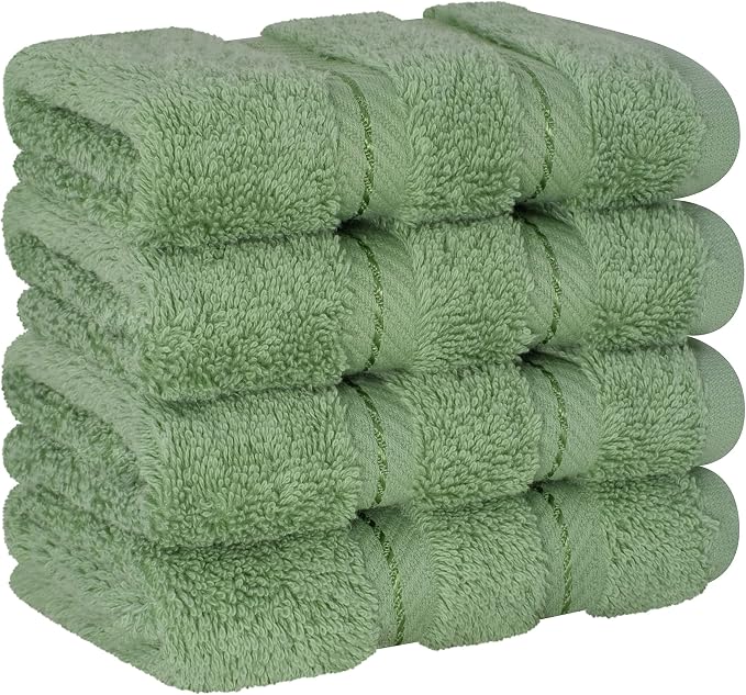 American Soft Linen 100% Cotton Luxury Turkish Towels, 4 PC Washcloth Set | Soft Absorbent Quick Dry OEKO Tex Standard 100 Certificated Durable Machine Washable Premium Hotel Quality