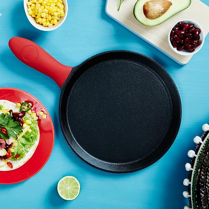 Uno Casa Cast Iron Comal Pan 10.5 Inch - Skillet for Roti, Tawa/Dosa Pan Pataconera, Comales para Tortillas - Comal Para Tortillas Grande - Cast Iron Griddle