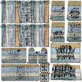 Fourluoo 16 Pcs Farmhouse Kitchen Decor Set 4 Kitchen Towels 4 Placemats 2 Non Slip Rugs and Mats for Floor 2 Spring Oven Mitts Gloves 2 Pot Holders 2 Floral Curtains for Home Decoration Gift