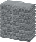 Homaxy 100% Cotton Waffle Weave Kitchen Dish Towels 18-Pack, Grey | 13 x 28 Inches, Ultra Soft Absorbent Dish Towels, Quick Drying Cleaning Towels