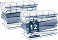 LANE LINEN Dish Towels Set of 12-18” x 28” Soft, Absorbent Cotton Kitchen Towels, Quick-Drying Tea & Hand Towels, Premium Decorative Dish Cloths - Indigo