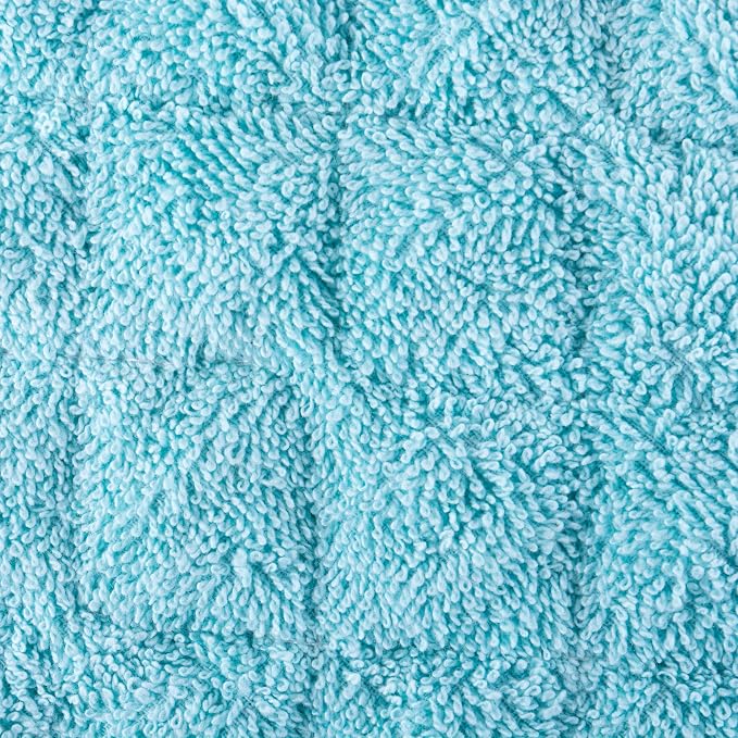 DII Basic Terry Collection 100% Cotton Quilted, Oven Mitt, Aqua, 2 Piece