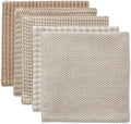 DII Everyday Kitchen Assorted Dishcloth Set of 5, 12x12, Stone