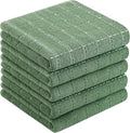 Homaxy 100% Cotton Terry Kitchen Towels, 5 Pack, Grass Green | Ultra Soft and Absorbent Dish Towels for Kitchen, Suitable for Drying and Washing Dishes