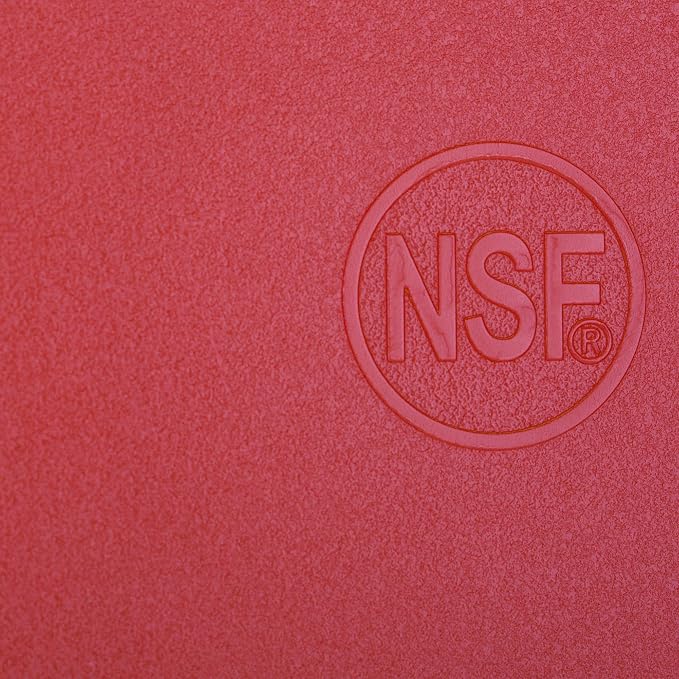 Commercial Grade Red Cutting Board - 24 x 18 Extra Large 1/2" Thick for Meats, Superior HDPP Plastic, NSF and Food Service Ready