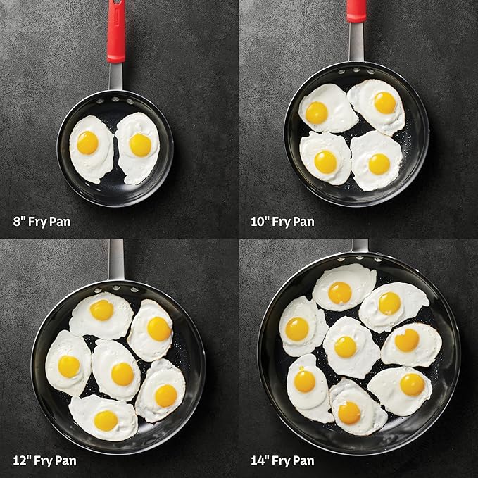 Tramontina Professional 14-Inch Ceramic Non Stick Extra Large Frying Pan | Heavy-Gauge Aluminum Skillet with Ceramic Nonstick Coating, Dishwasher and Oven Safe, Black, Made in Brazil