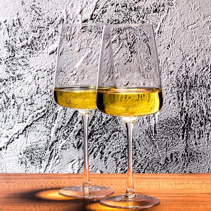 BACLIFE Red Wine Glasses Set of 2-19 Ounce Wine Glass With Long Stem,Clear - Unique Gift for Birthday,Wedding,Anniversary - Thin Rim Glass Ideal for Wine Tasting,Daily Use