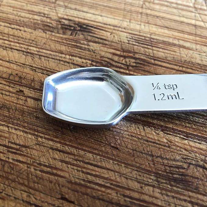 Stainless Steel Double Sided Measuring Spoon- 1/2 Teaspoon and 1/4 Teaspoon