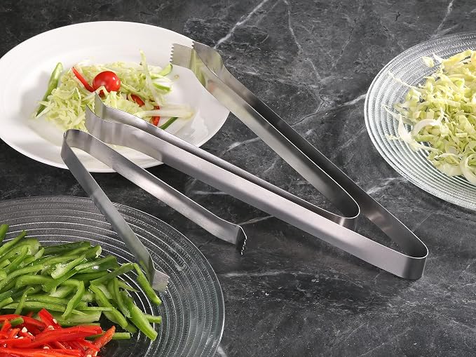 New Star Foodservice Commercial-Grade Pom Tongs (9-Inch - 6 Pack)