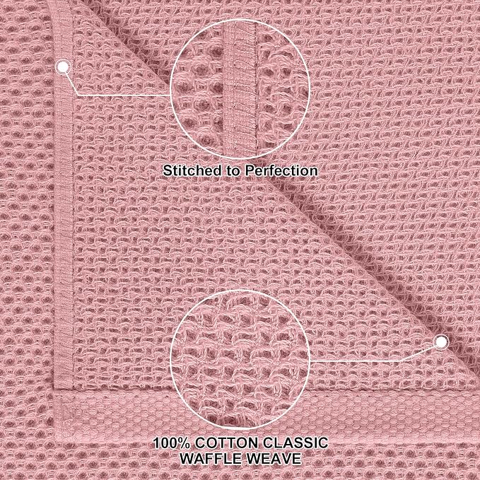 Homaxy 8 Pack 100% Cotton Kitchen Towels and Dishcloths Set, Dried Roses | 12 x 12 Inches and 13 x 28 Inches Kitchen Towels Set, Ultra Soft Absorbent Dish Cloths for Washing Dishes