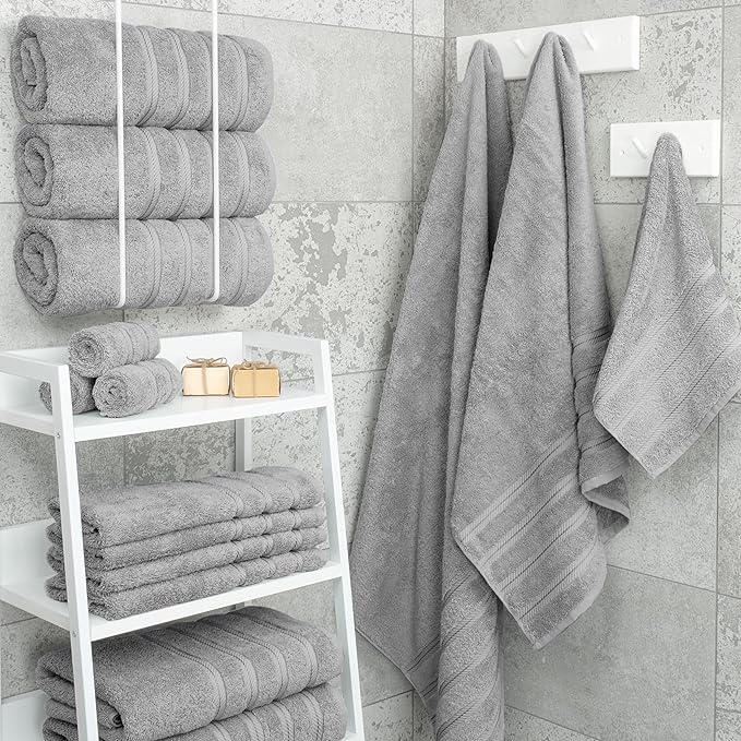 American Soft Linen 100% Cotton Luxury Turkish Towels, 4 PC Bath Towel Set | Soft Absorbent Quick Dry OEKO Tex Standard 100 Certificated Durable Machine Washable Premium Hotel Quality