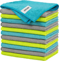 Microfiber Cleaning Cloth - Pack of 12, Multi-Functional Towels, Size: 12 x 16 in, Highly Absorbent Rags, Lint-Free, Streak-Free for Car, Kitchen, Home, Office