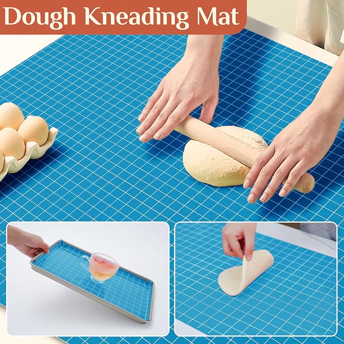 GTJ Silicone Baking Mat Roll, Reusable Baking Sheet Liners, 12 in x 6 ft | Free Cut to Size, Food-Grade, Non-Stick, Non-Slip, For Dough, Pastry, Air Fryer, Freeze Dryer, Oven Pan, Kitchen Counter