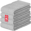 100% Cotton Kitchen Towels 15x25 in, Light Grey Set (Pack of 4)