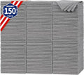 Shop Towels, Pack of 150, Grey Microfiber Cleaning Cloth Bulk, Microfiber Towels for Cars, All-Purpose Absorbent Cleaning Rags, Dust Cloth for Automotive, Mechanic, Garage, 11.5 x 11.5 inch