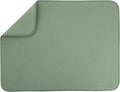 S&T INC. Dish Drying Mat, 18" x 24", XL, Green Sage | Absorbent Microfiber, Extra Large Kitchen Counter Mat for Dishes, Utensils, Pots and Pans, Machine Washable