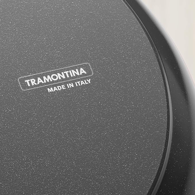 Tramontina Ceramica Deluxe 11-Inch Saute Pan with Lid | Ceramic Non Stick Deep Skillet, Oven-Safe, Metallic Black