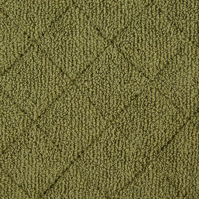 DII Basic Terry Collection 100% Cotton Quilted, Oven Mitt, Antique Green, 2 Piece