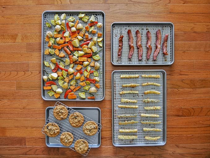 USA Pan X-Large Bakeable Nonstick Cooling Rack, XL, Stainless