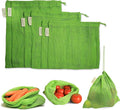 100% Cotton Set of 6 Fridge Bag | Eco-Friendly Natural Vegetables Bags for Fridge Storage & mesh net Vegetable Bag Fridge | Multi-Purpose Eco-Friendly Cotton mesh Bag (Neem Green)