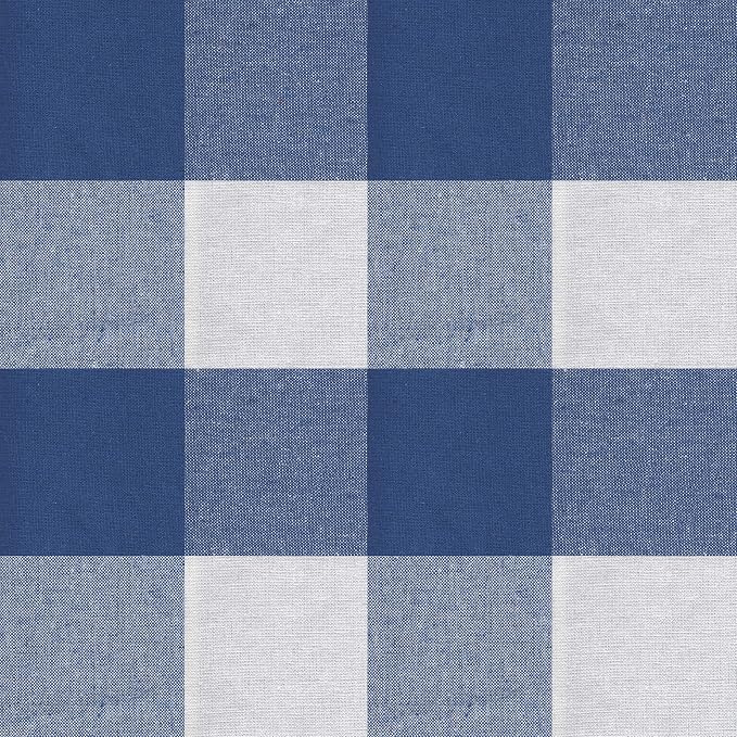 Encasa XO Pot Holders, Quilted Kitchen Hot Pads 8"x8" Buffalo Blue Checks | 100% Eco-Friendly Cotton | Thick Cotton Padding Insulation | Convenient Hanging Loop | Set of 2